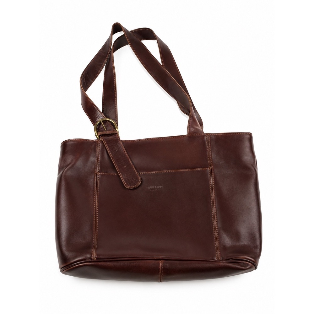 I Medici Borsa Italian Vintage Y2K Large Brown Leather Tote Bag Women's